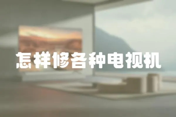 怎樣修各種電視機