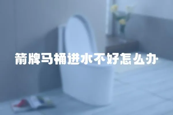 箭牌馬桶進水不好怎么辦