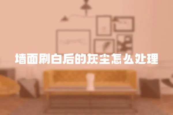 墻面刷白后的灰塵怎么處理
