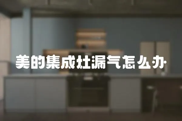 美的集成灶漏氣怎么辦
