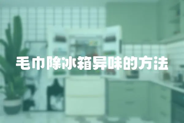 毛巾除冰箱異味的方法