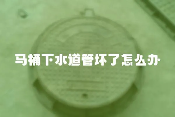 馬桶下水道管壞了怎么辦