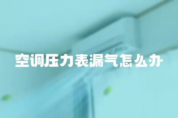空調壓力表漏氣怎么辦