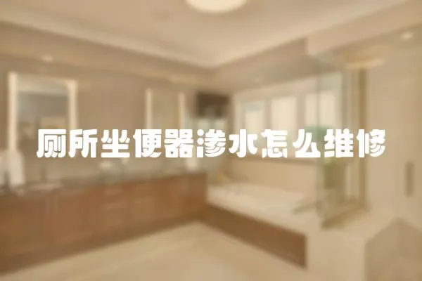 廁所坐便器滲水怎么維修