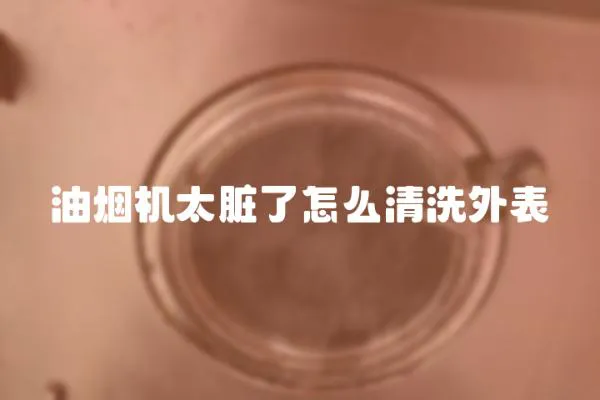 油煙機太臟了怎么清洗外表