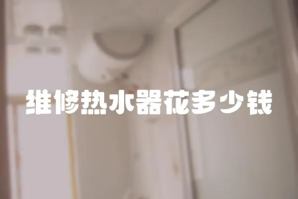 維修熱水器花多少錢(qián)