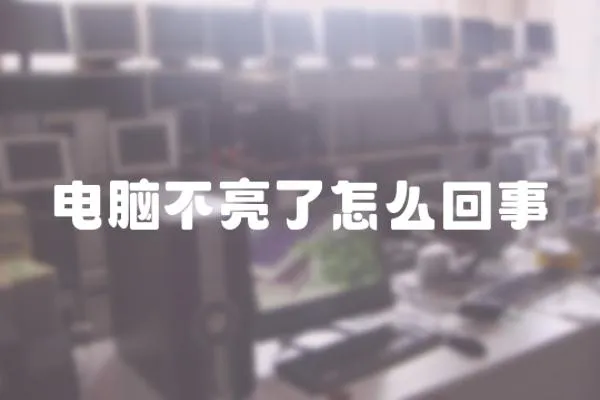 電腦不亮了怎么回事