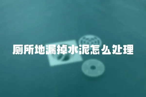 廁所地漏掉水泥怎么處理