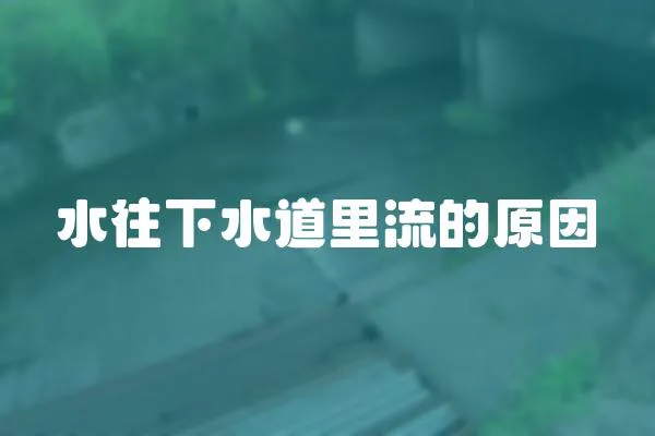 水往下水道里流的原因