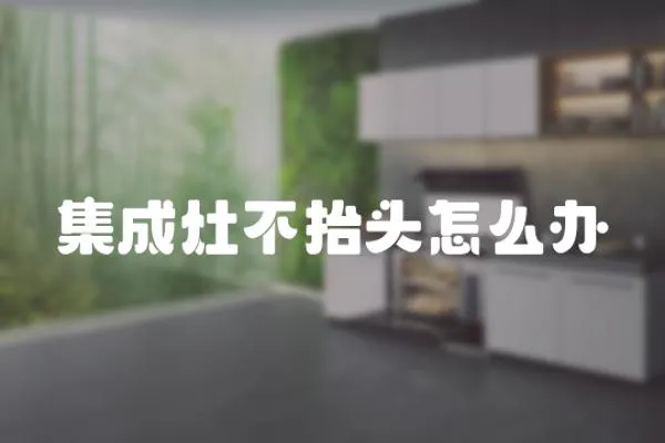 集成灶不抬頭怎么辦