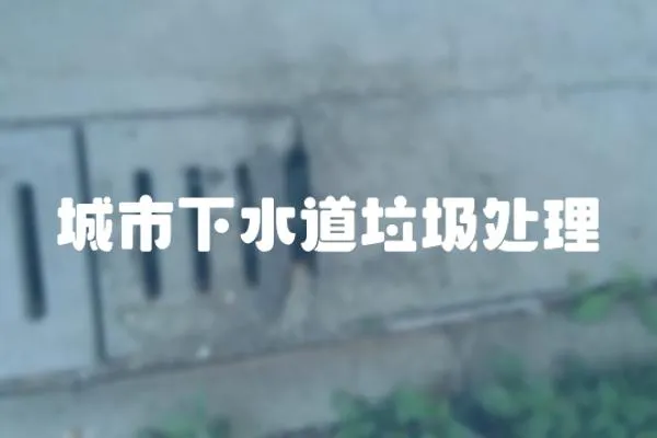 城市下水道垃圾處理