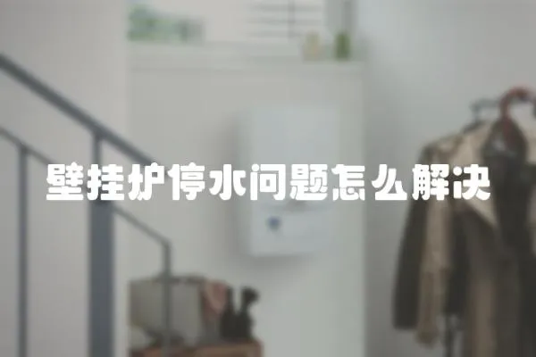 壁掛爐停水問題怎么解決