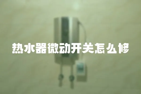 熱水器微動開關怎么修