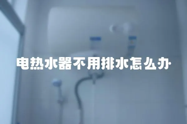 电热水器不用排水怎么办