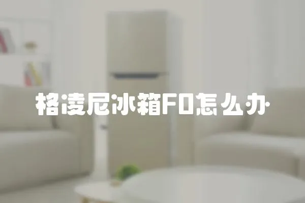 格凌尼冰箱F0怎么辦