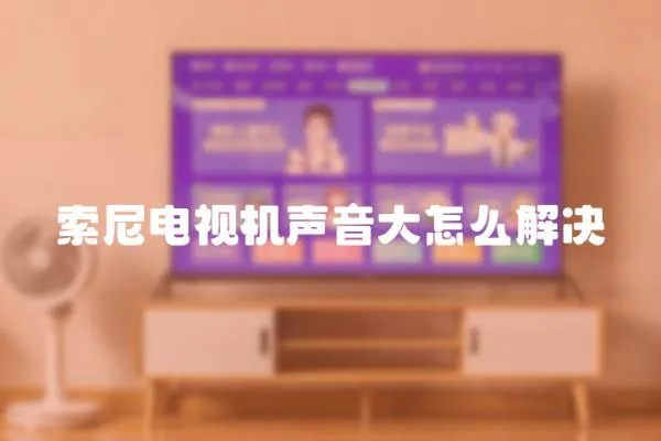 索尼電視機聲音大怎么解決
