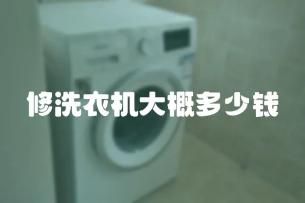 修洗衣機大概多少錢