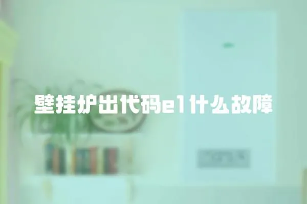 壁掛爐出代碼e1什么故障