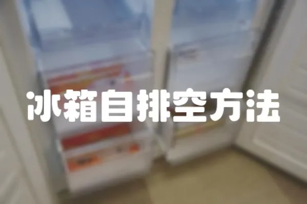 冰箱自排空方法