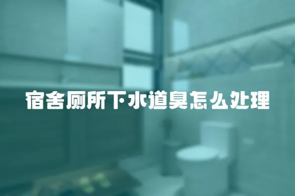 宿舍廁所下水道臭怎么處理