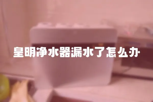 皇明凈水器漏水了怎么辦