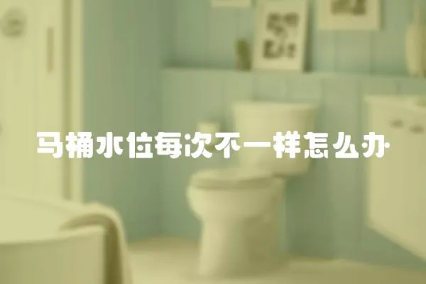 馬桶水位每次不一樣怎么辦