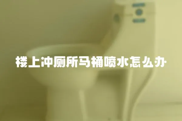 樓上沖廁所馬桶噴水怎么辦