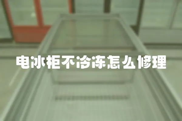 電冰柜不冷凍怎么修理