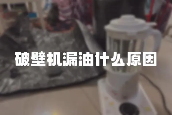 破壁機漏油什么原因