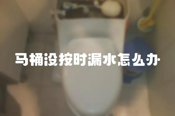 馬桶沒按時漏水怎么辦