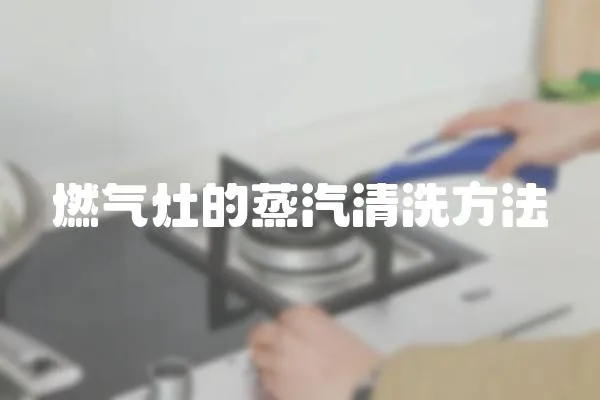 燃氣灶的蒸汽清洗方法