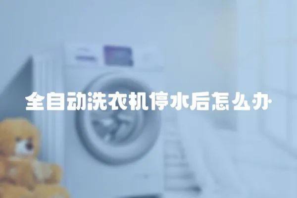全自動洗衣機停水后怎么辦