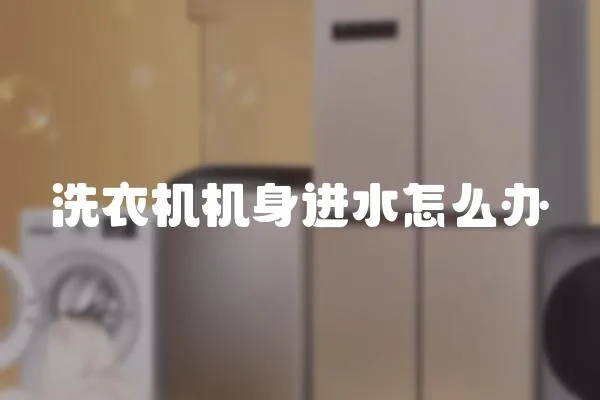 洗衣機(jī)機(jī)身進(jìn)水怎么辦