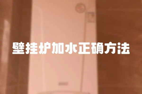 壁掛爐加水正確方法