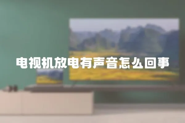 電視機(jī)放電有聲音怎么回事