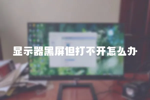 顯示器黑屏但打不開怎么辦