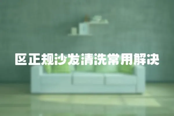 區正規沙發清洗常用解決