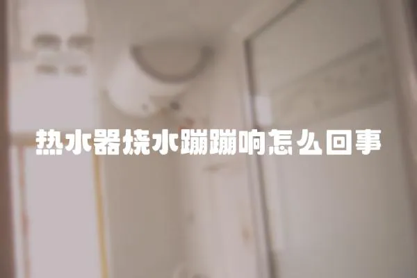 熱水器燒水蹦蹦響怎么回事