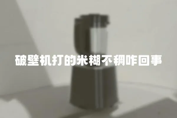 破壁機打的米糊不稠咋回事