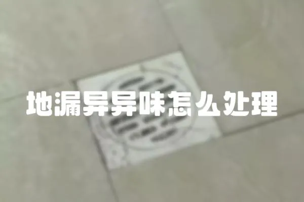 地漏異異味怎么處理