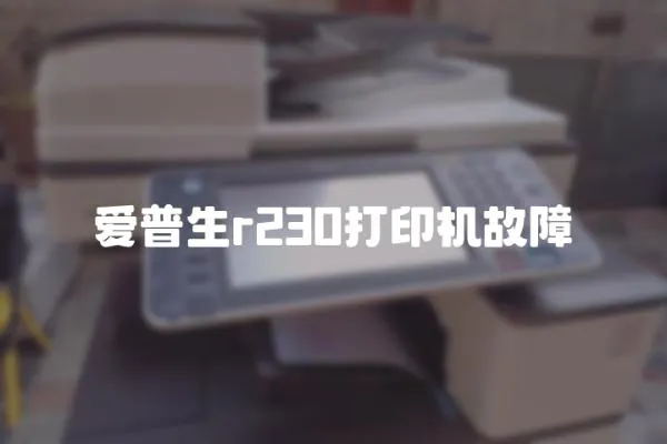 愛普生r230打印機故障