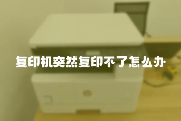 復印機突然復印不了怎么辦