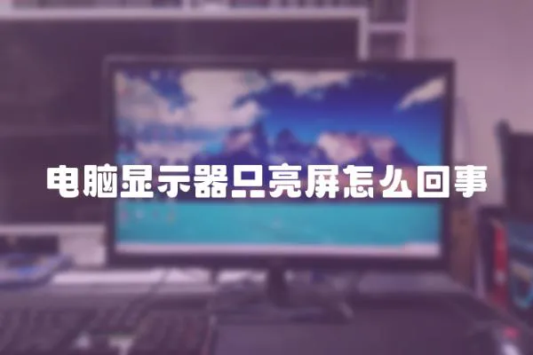 電腦顯示器只亮屏怎么回事