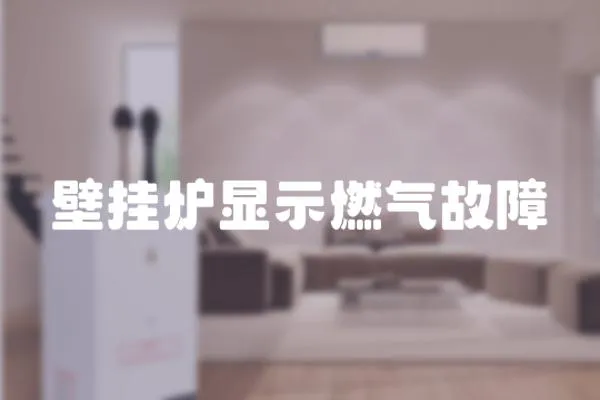 壁掛爐顯示燃氣故障