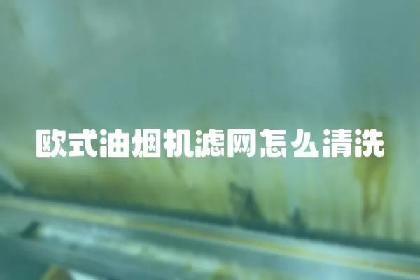 歐式油煙機濾網怎么清洗