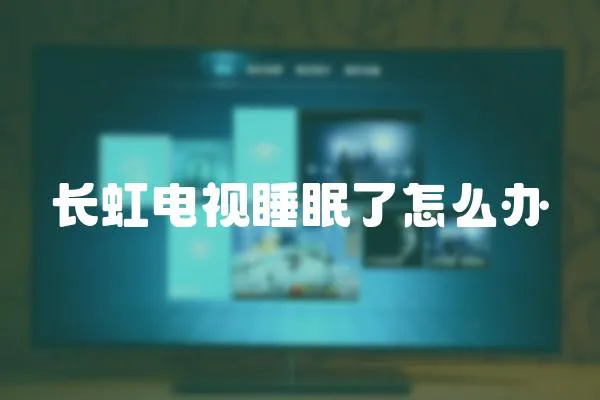 長虹電視睡眠了怎么辦
