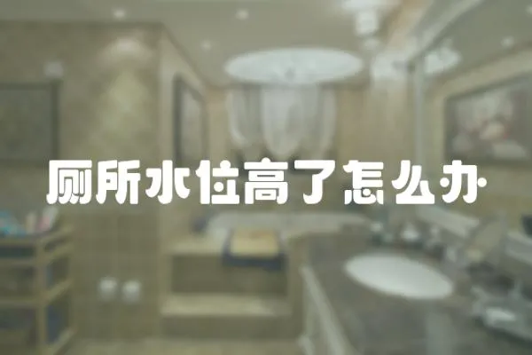 廁所水位高了怎么辦