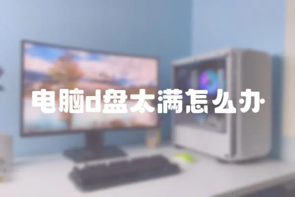 電腦d盤太滿怎么辦