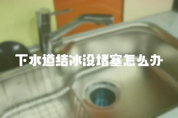下水道結冰沒堵塞怎么辦