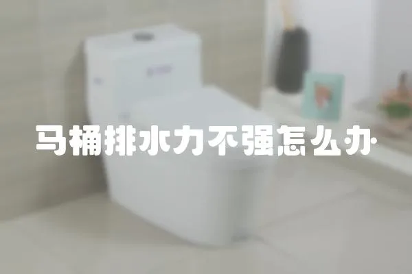 馬桶排水力不強怎么辦